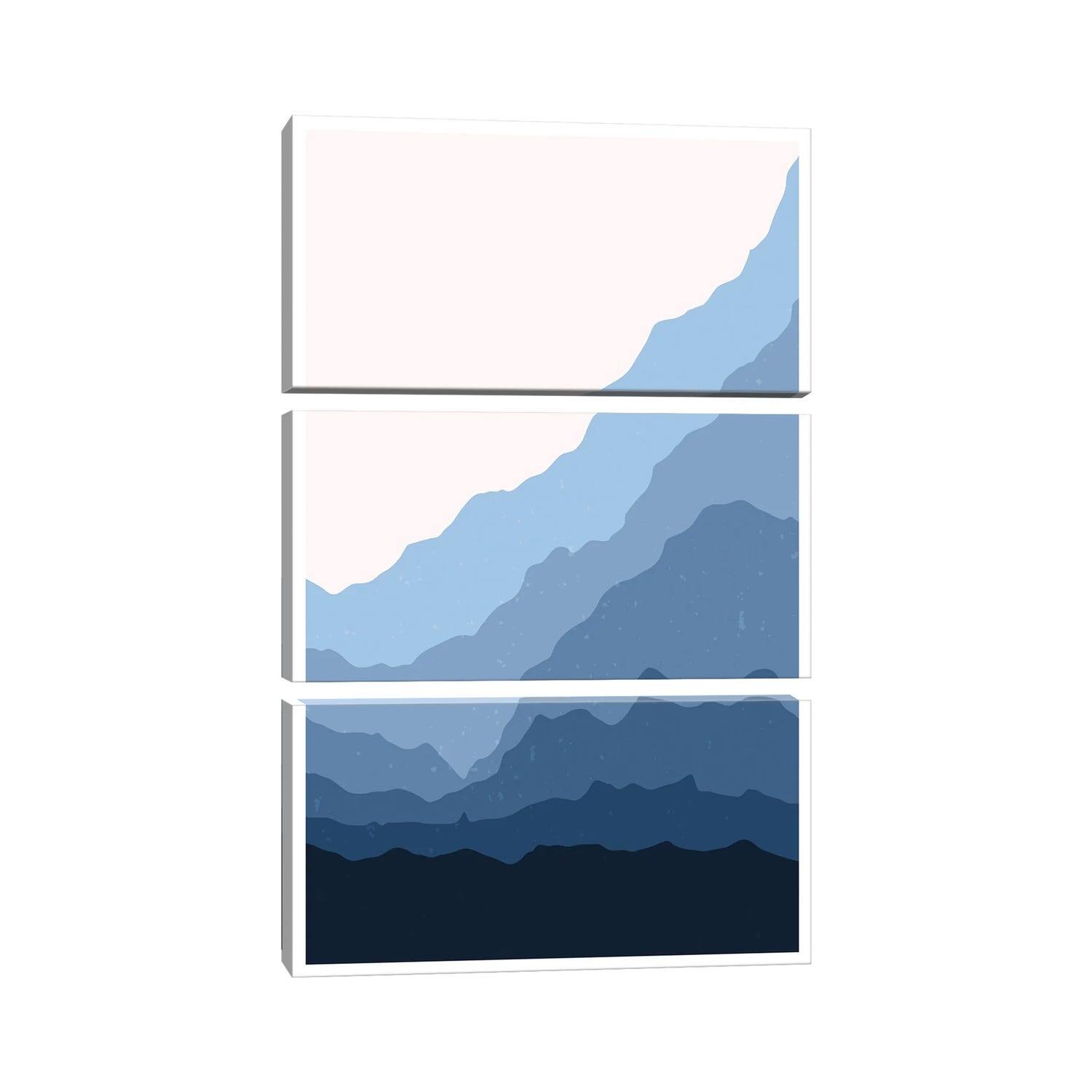 iCanvas "Blue Japanese Mountains" by Jay Stanley 3Piece Wall Art Set